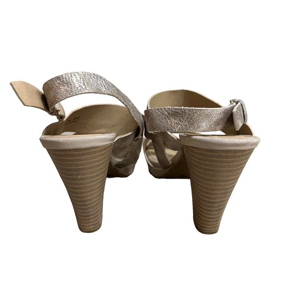 CHINESE LAUNDRY SANDALS WOMENS SZ 10 NUDE STRAPPY HEELED SHOES - Picture 7 of 10